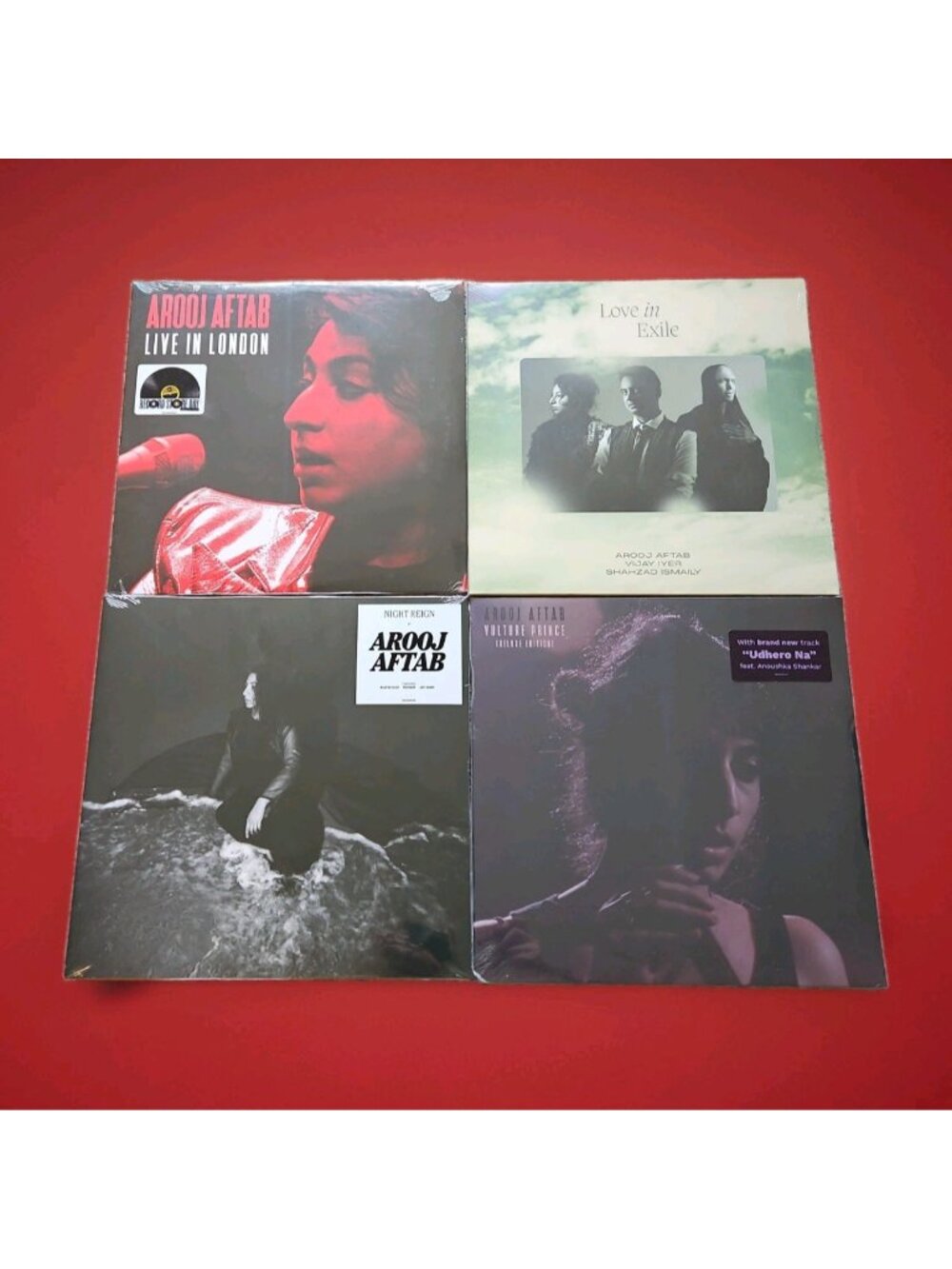 Lot of 4 Arooj Aftab Records (New): Live in London, Love in Exile, Night Reign
